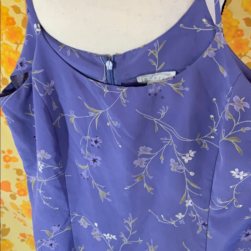 Cute True Vintage Purple Floral Polyester Romper - Picture 6 of 6